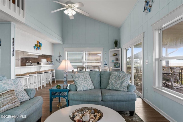 2709 W Beach Dr, Oak Island, NC 28465 - living area with wood finished floors