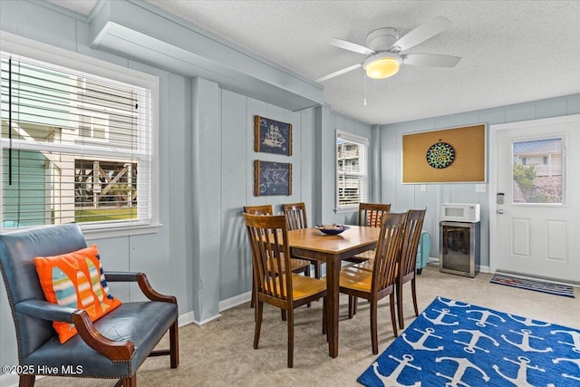 2709 W Beach Dr, Oak Island, NC 28465 - full bath featuring a sink, ceiling fan, and a shower with shower curtain