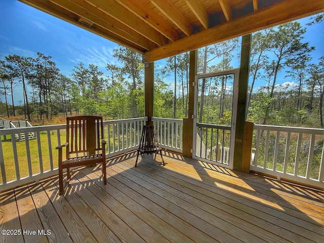 view of wooden terrace