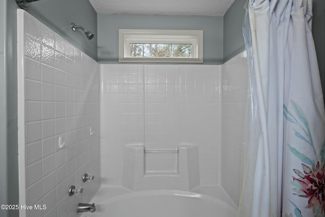 301 Derby Park Ave, New Bern, NC 28562 - full bathroom with a textured ceiling and shower / tub combo with curtain