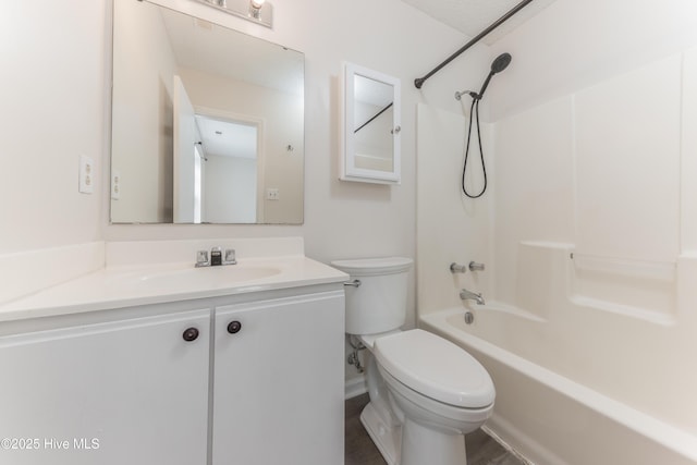 3002 E Windgate Ct, Jacksonville, NC 28546 - bathroom featuring toilet, vanity, and washtub / shower combination
