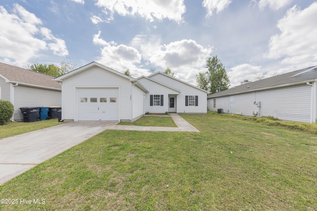 3002 E Windgate Ct, Jacksonville, NC 28546 - single story home with a garage, concrete driveway, and a front yard