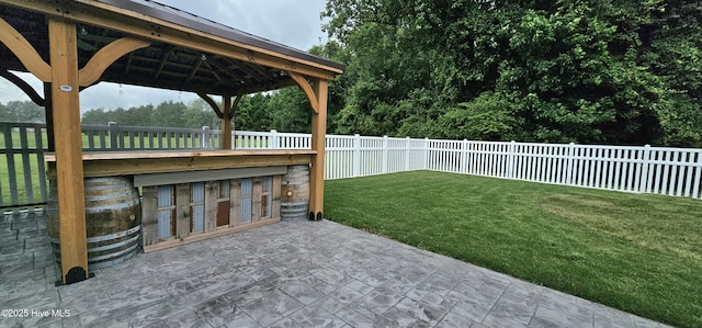 103 Whistling Duck Ct, Moyock, NC 27958 - view of yard featuring a gazebo and a patio area