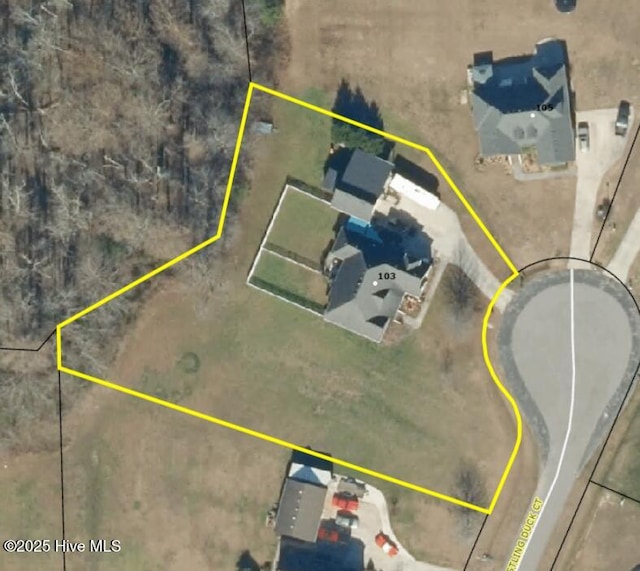 103 Whistling Duck Ct, Moyock, NC 27958 - aerial map of property and surrounding area featuring property parcel outlined
