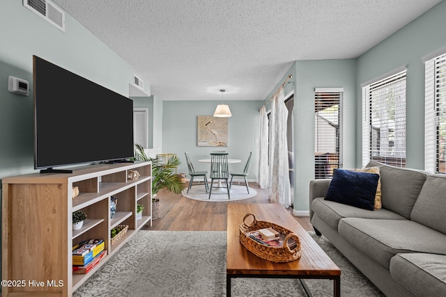 5 Pine Tree Rd Unit 211, Pinehurst, NC 28374 - living area featuring a textured ceiling and wood finished floors