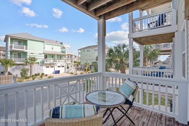 balcony with a residential view