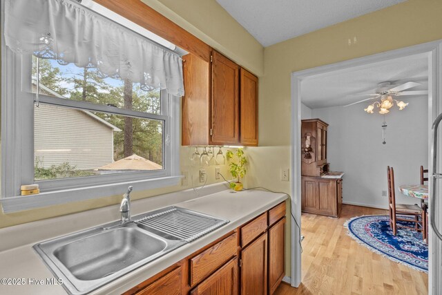 1 Vail Pl, Pinehurst, NC 28374 - interior space with a textured ceiling, a ceiling fan, and wood finished floors