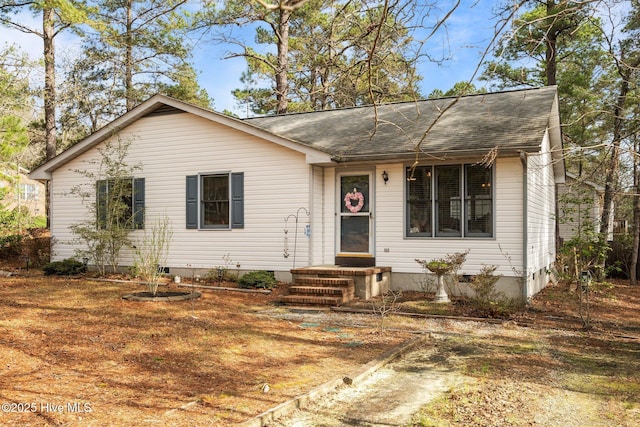 1 Vail Pl, Pinehurst, NC 28374 - ranch-style house with roof with shingles and crawl space