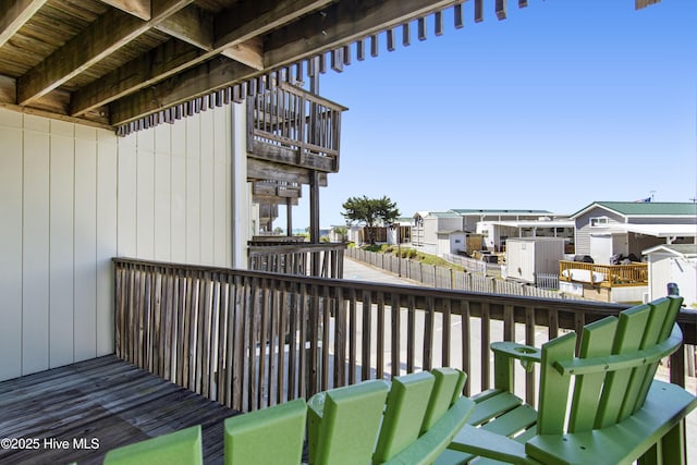 balcony with a residential view