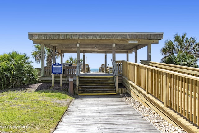 view of dock