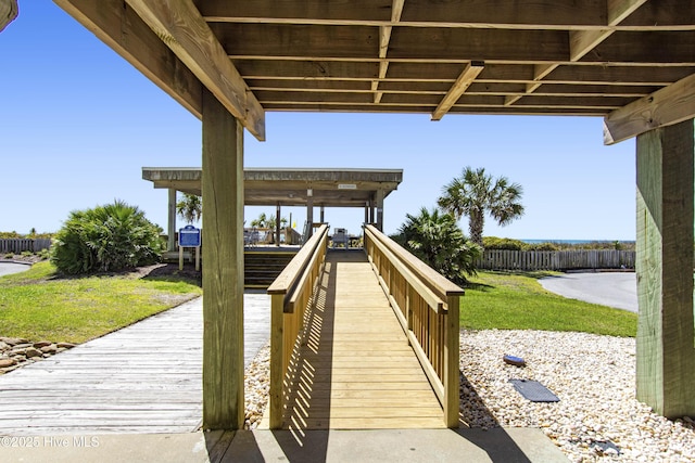 view of dock