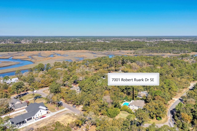 7001 Robert Ruark Dr SE, Southport, NC 28461 - view of property location featuring a heavily wooded area and a large body of water