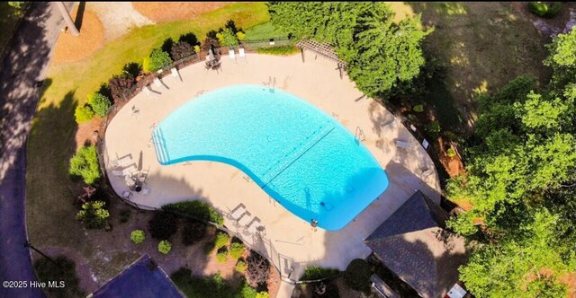 280 Sugar Gum Ln # 165, Pinehurst, NC 28374 - drone / aerial view of a pool area