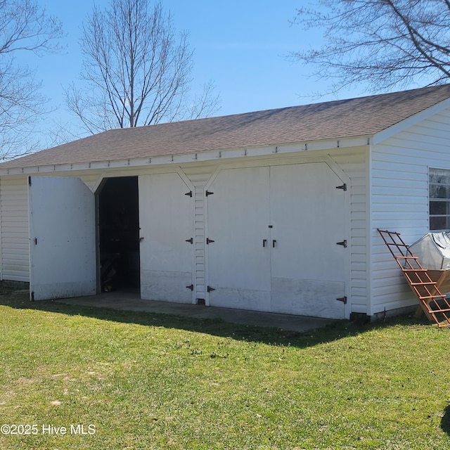view of shed