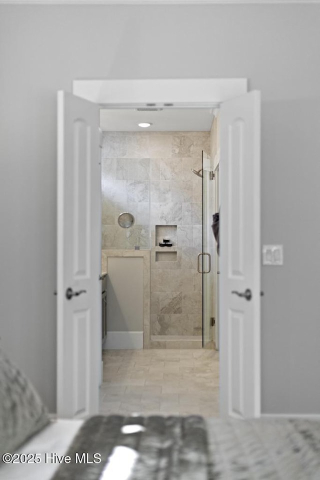 323 Lightning Bug Ln, Holly Ridge, NC 28445 - full bath featuring a stall shower