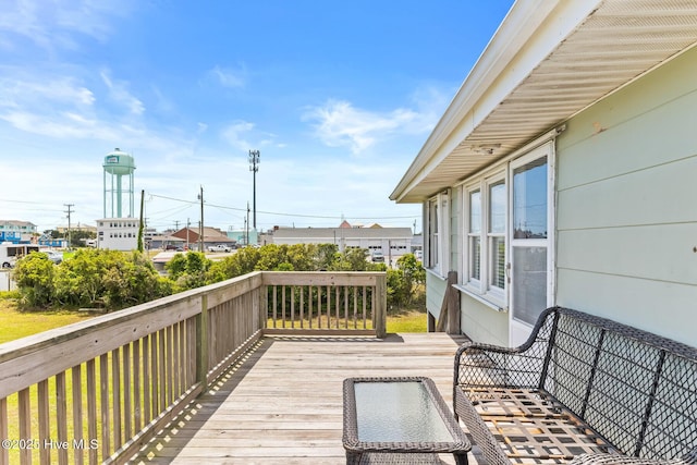 713 Channel Blvd, Topsail Beach, NC 28445 - view of wooden terrace