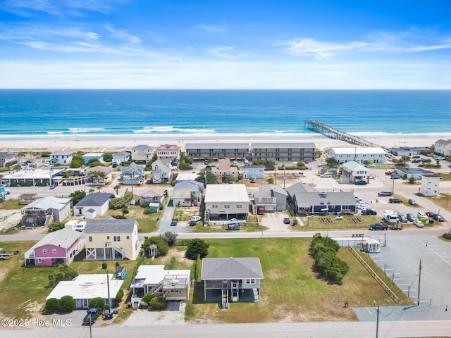 713 Channel Blvd, Topsail Beach, NC 28445 - birds eye view of property with a view of the beach and a water view
