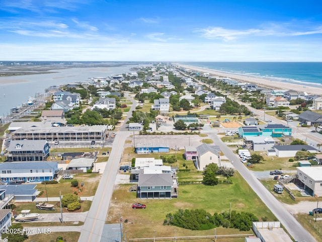 713 Channel Blvd, Topsail Beach, NC 28445 - aerial view with a water view and a view of the beach