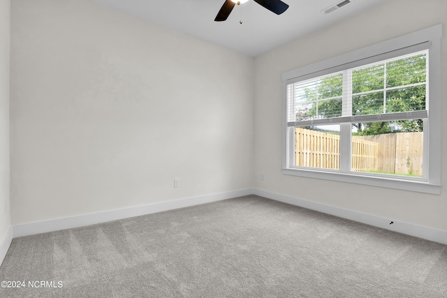 1008 Peace St Lot 69, Leland, NC 28451 - spare room with baseboards, carpet flooring, and a ceiling fan
