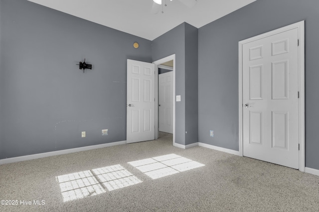 318 Winchester Way, Merritt, NC 28556 - unfurnished bedroom featuring carpet, a ceiling fan, and baseboards