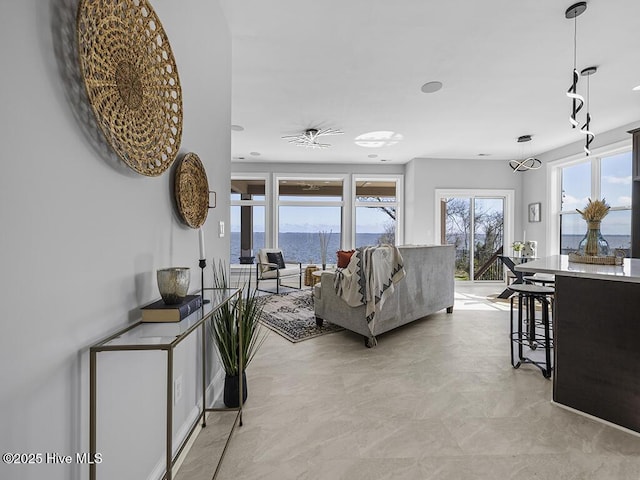 371 Narrow Shore Rd, Aydlett, NC 27916 - living area featuring a water view