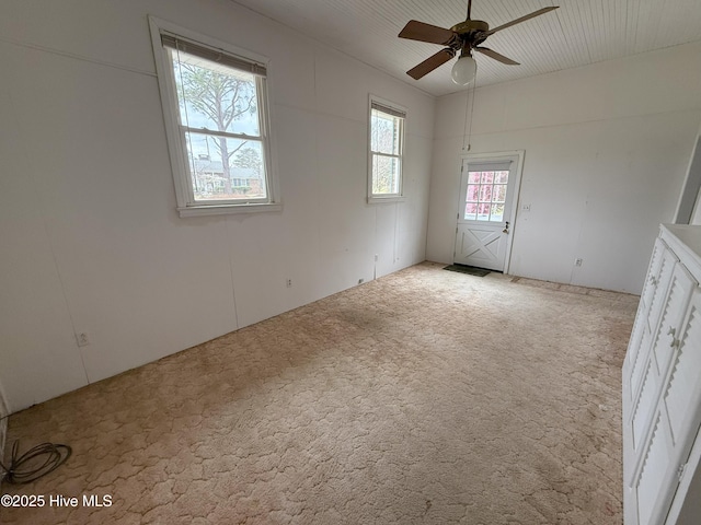 114 Long Leaf Ln, Plymouth, NC 27962 - carpeted empty room with ceiling fan
