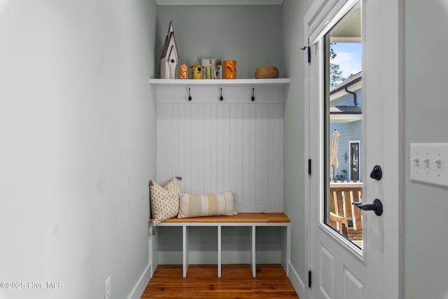 15 Station Ave, Southern Pines, NC 28387 - mudroom with baseboards and wood finished floors