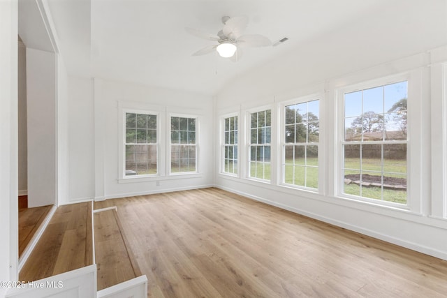132 Elder Dr, Wilmington, NC 28405 - unfurnished sunroom with vaulted ceiling and wood finished floors
