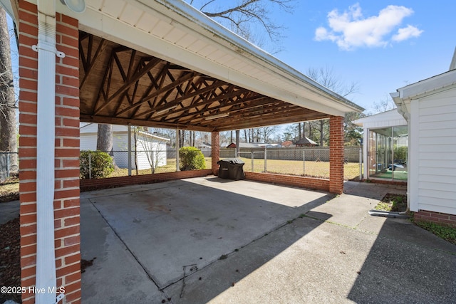 722 Christine Ave, Jacksonville, NC 28540 - view of patio / terrace featuring concrete driveway and fence