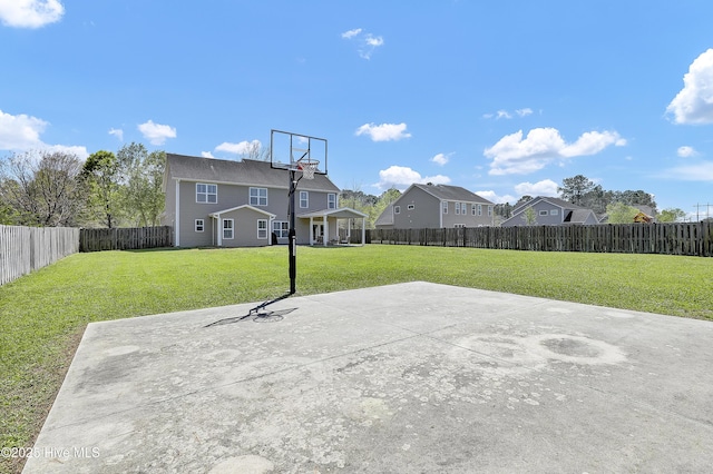 view of patio featuring a fenced backyard