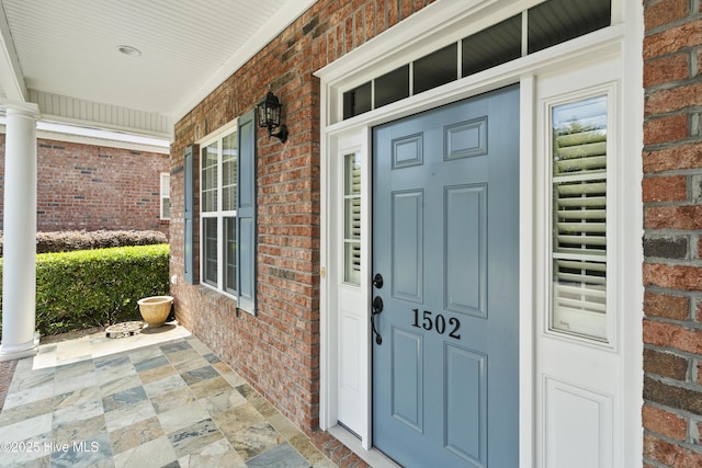 1502 Crows Landing Cir, Wilmington, NC 28403 - entrance to property featuring brick siding and a porch