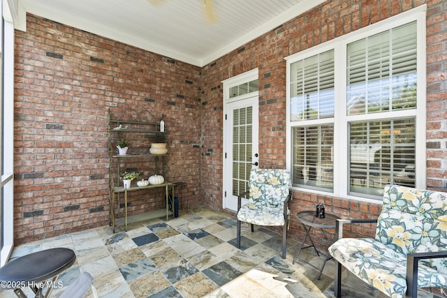 1502 Crows Landing Cir, Wilmington, NC 28403 - sunroom / solarium featuring ceiling fan