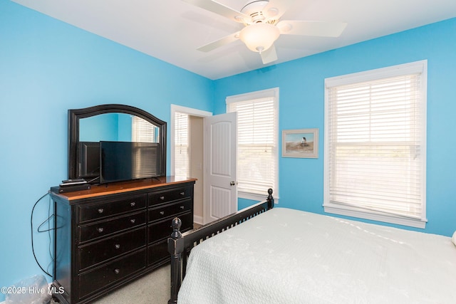 2216 S Shore Dr Unit A & B, Surf City, NC 28445 - bedroom with ceiling fan