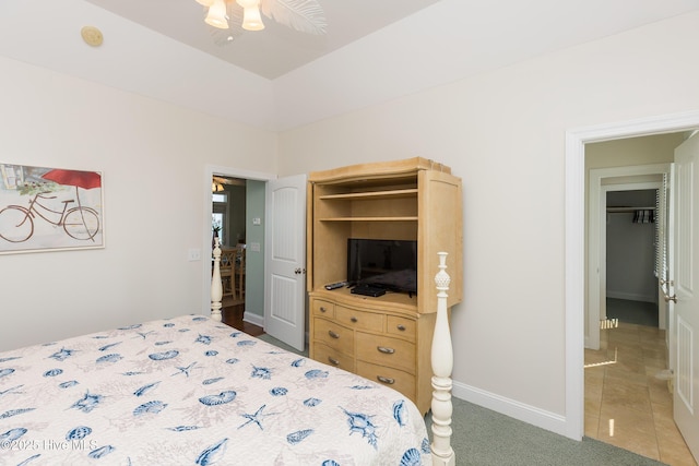 2216 S Shore Dr Unit A & B, Surf City, NC 28445 - bedroom with tile patterned flooring, carpet, and baseboards