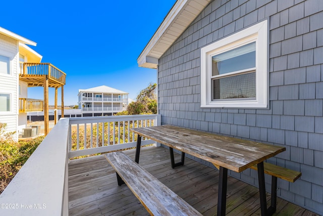 deck featuring cooling unit