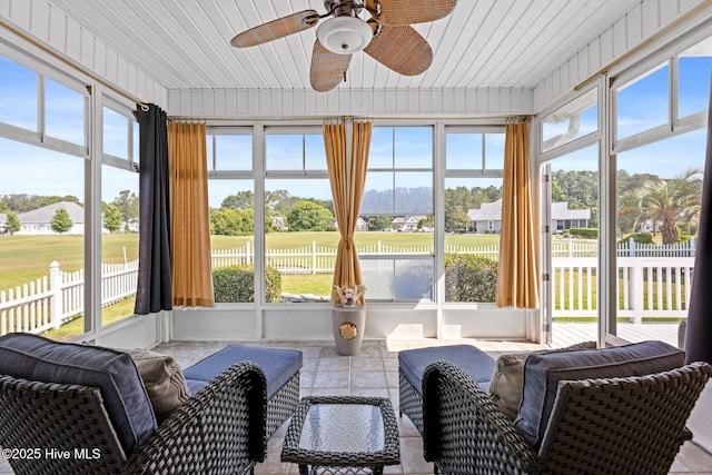 1096 Rutledge Ct NW, Calabash, NC 28467 - sunroom featuring ceiling fan and plenty of natural light