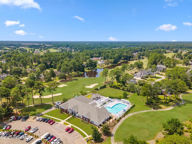 1096 Rutledge Ct NW, Calabash, NC 28467 - drone / aerial view of a large body of water and a golf course