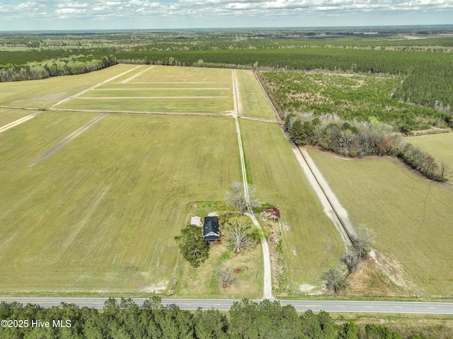 bird's eye view featuring a rural view