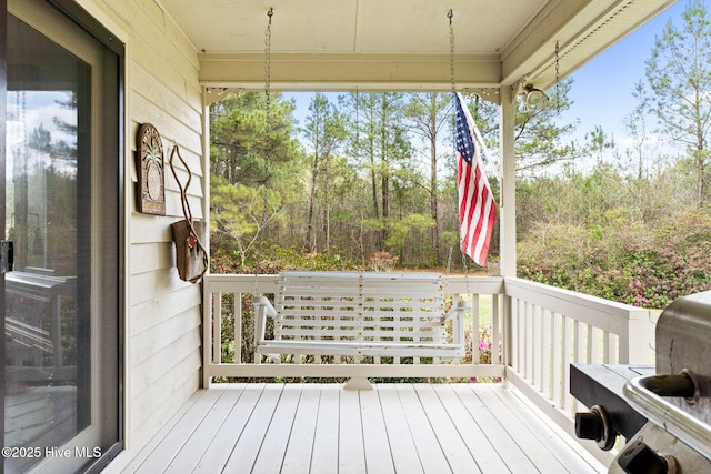 view of wooden deck