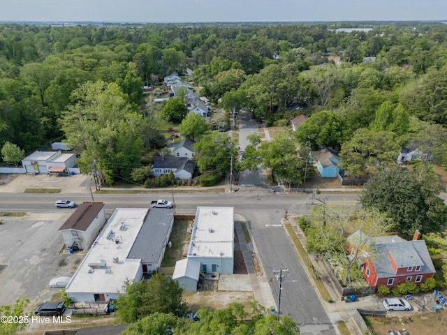 aerial view featuring a view of trees