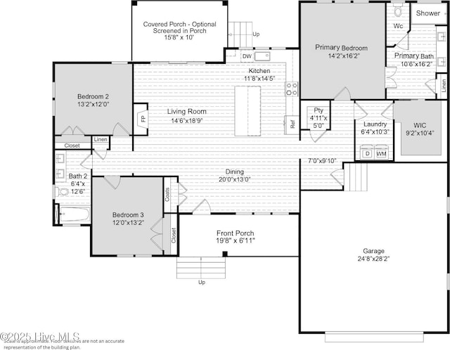 45 Mill Creek Dr, Minnesott Beach, NC 28510 - home floor plan
