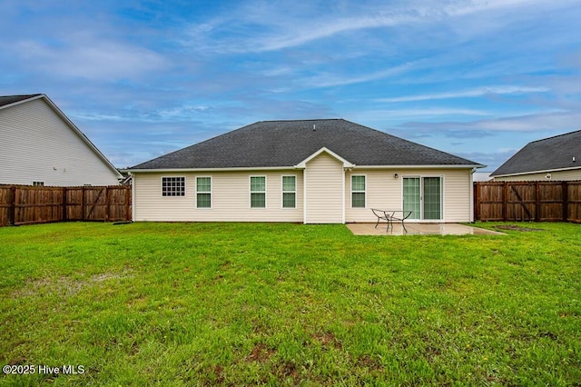 rear view of property with a patio area