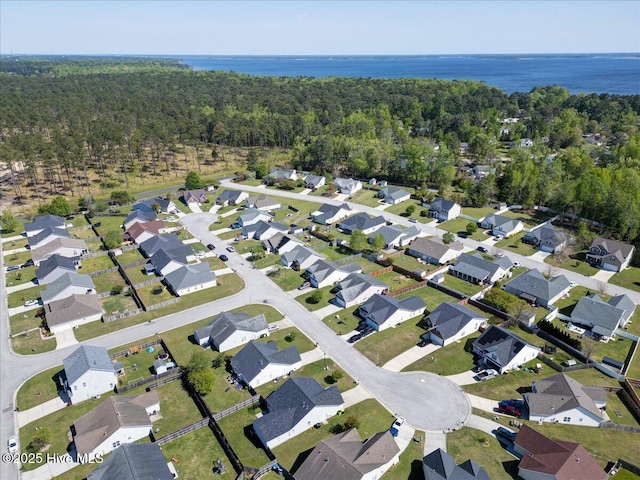 115 Kenmore Ct, New Bern, NC 28560 - aerial view featuring a water view and a wooded view