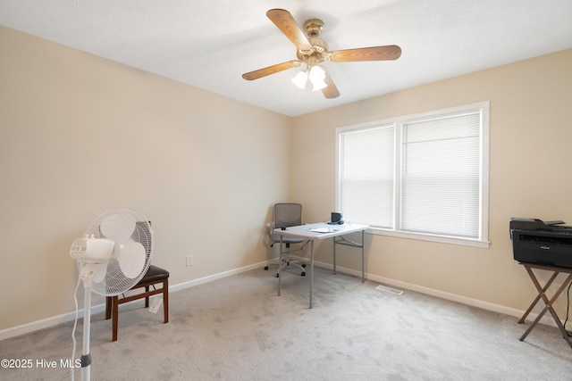 1507 Brookfield Rd, Rockingham, NC 28379 - unfurnished office featuring carpet flooring and ceiling fan