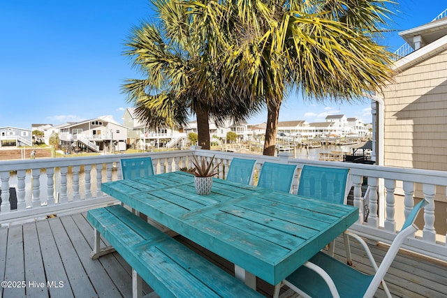 deck featuring a residential view