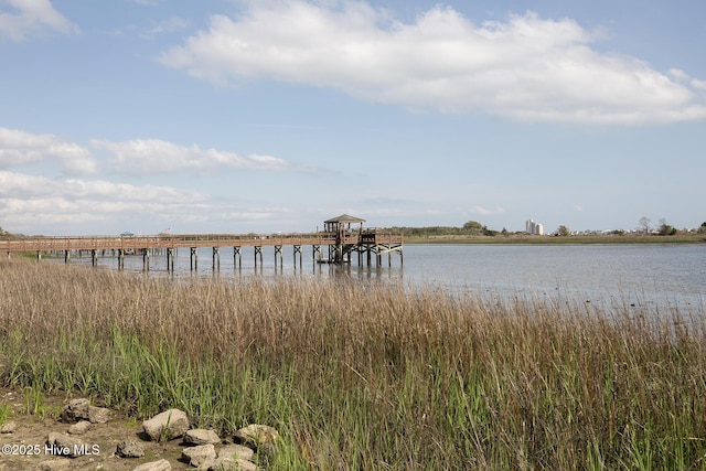 1135 Park Rd SW Unit 1203, Sunset Beach, NC 28468 - dock area with a water view