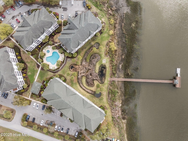 1135 Park Rd SW Unit 1203, Sunset Beach, NC 28468 - aerial view of property and surrounding area with a pool area