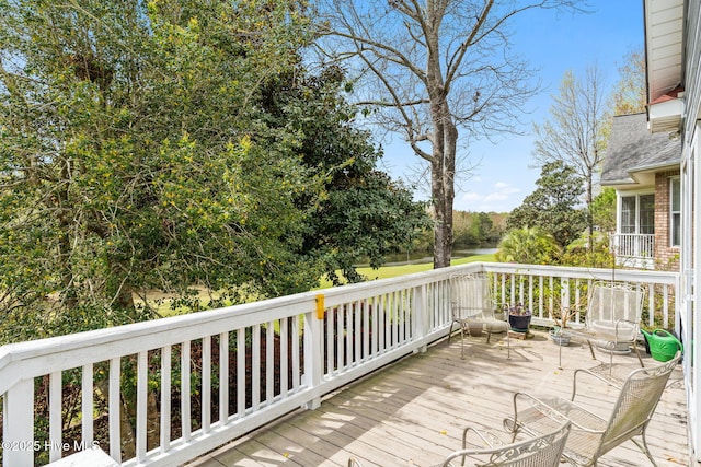 178 Edgewater Cir, Sunset Beach, NC 28468 - view of wooden terrace