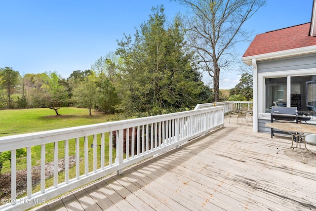 178 Edgewater Cir, Sunset Beach, NC 28468 - deck featuring a yard