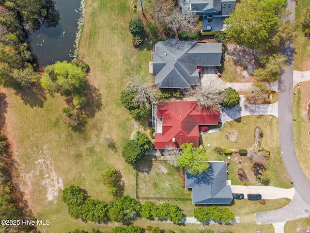 178 Edgewater Cir, Sunset Beach, NC 28468 - birds eye view of property featuring a water view